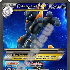 M Shadow Mewtwo ex pokemon card