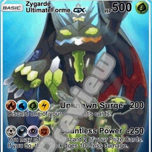 Zygarde Ultimate Form GX gmax vmax gigantamax ex Pokemon-kaart