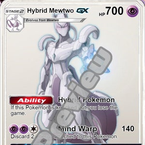 Hybride Mewtwo GX Pokémon-kaart