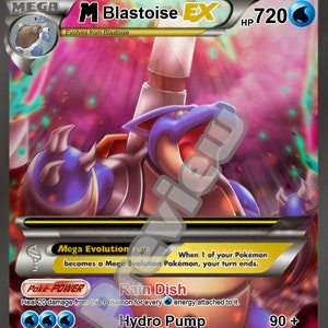 M Blastoise Ex pokemon card