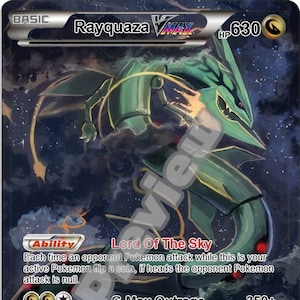 Rayquaza VMAX gx gmax gigantamax ex pokemon kaart