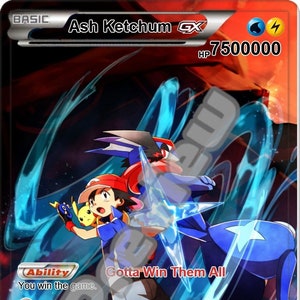 Tarjetas Pokémon Gx de Ash Ketchum