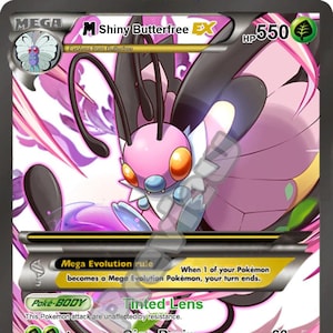M Shiny Butterfree Ex Pokémon-kaart