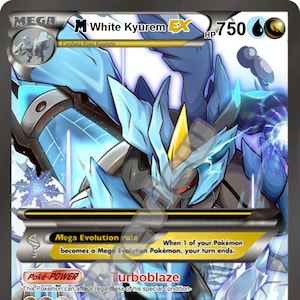 M White Kyurem Ex gx Pokémon kaart