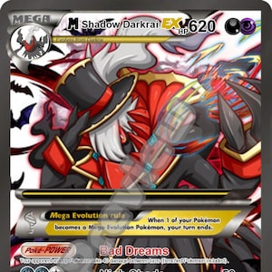 M Shadow Darkrai Ex gx Pokemon-kaart