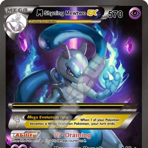M Shyning Mewtwo Ex-Pokemon-Karte