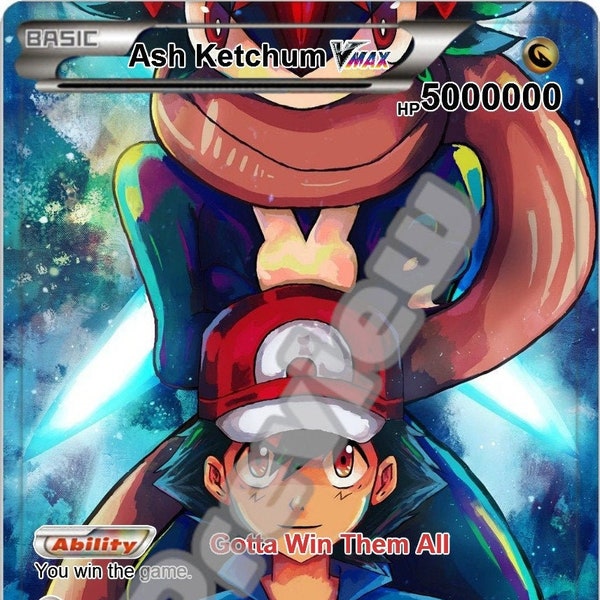 Ash Ketchum VMAX Gx pokemon card