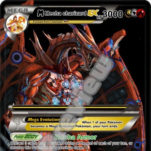 M Mecha Charizard gx gmax vmax gigantamax ex pokemon kaart