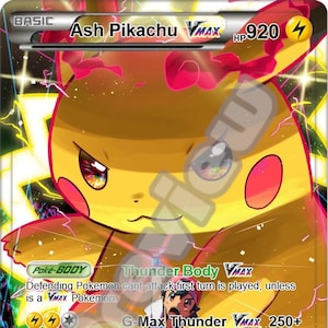 Ash Pikachu VMAX Pokemon-kaart