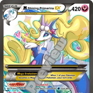 M Shining Primarina EX pokemon kaart