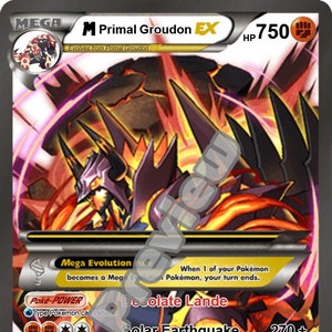 M Primal Groudon ex pokemon card