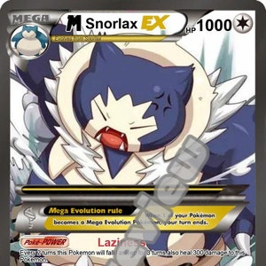 M Snorlax Ex aangepaste kaart
