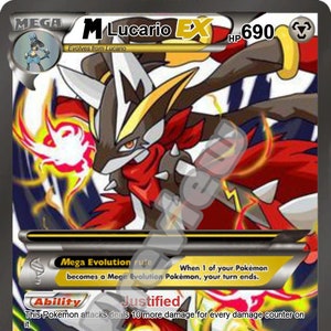 Carte Pokémon M Lucario Ex gx