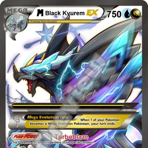 M Zwarte Kyurem Ex gx pokemon kaart