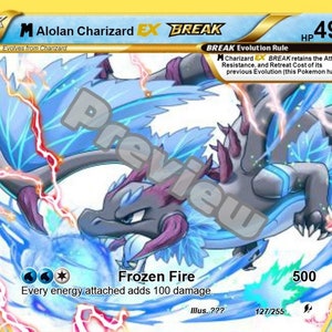 M Alolan Charizard EX BREAK gmax vmax gigantamax ex pokemon kaart