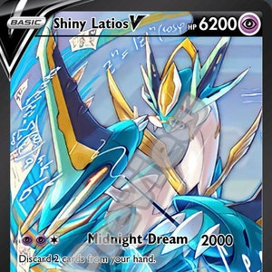 Glanzende Latios V Pokémon-kaart