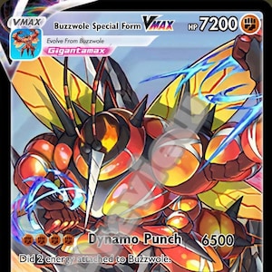 Buzzwole Vmax gx ex Vstar Ash Ketchum Gx pokemonkaart