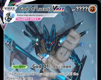GOD of Lucario gx gmax vmax gigantamax ex pokemon card