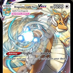 Tarjeta personalizada Dragonite Light Form VMAX