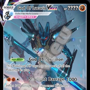 DEUS de Lucario gx gmax vmax gigantamax ex carta pokemon