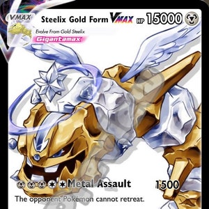 Steelix Gold Form Vmax gx ex Vstar Ash Ketchum Gx pokemon kaart