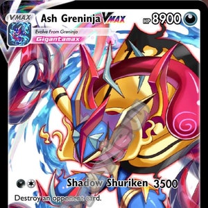 Greninja Vmax gx ex Vstar Ash Ketchum Gx pokemon card