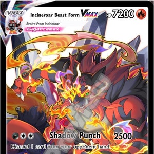 Incineroar Vmax gx ex Vstar Ash Ketchum Gx pokemon kaart