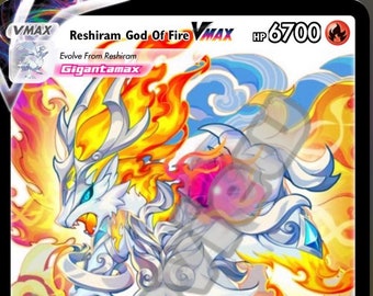 Reshiram God of Fire VMAX ex pokemon card