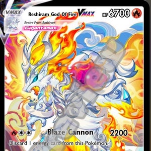 Reshiram God of Fire VMAX ex pokemon card