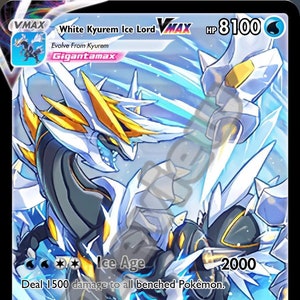 Witte Kyurem Vmax gx ex Vstar Ash Ketchum Gx Pokémon-kaart