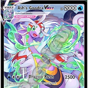 Goodra Vmax gx ex Vstar Ash Ketchum Gx Pokemon-Karte