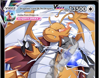 Dragonite Lord of the Dragons VMAX custom card