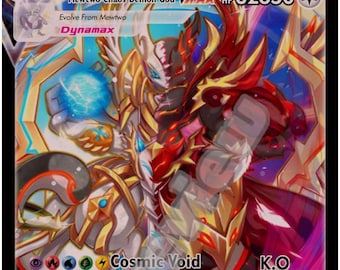Mewtwo Chaos Demon God VMAX pokemon card