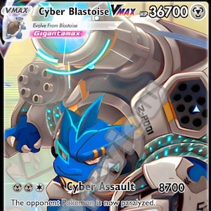 Karta pokemona Cyber Blastoise VMAX GX