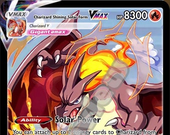 リザードン シャイニングソーラーフォルム VMAX ポケモンカード - Etsy