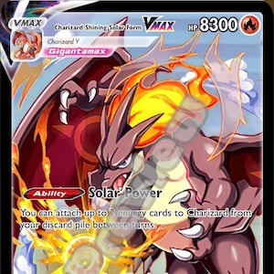 Charizard Shining Solar Vorm VMAX Pokemon Kaart