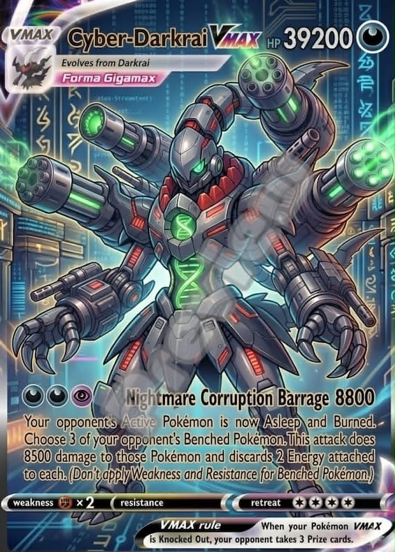 Darkrai Vmax Ex Gx Pokemon Card - Etsy