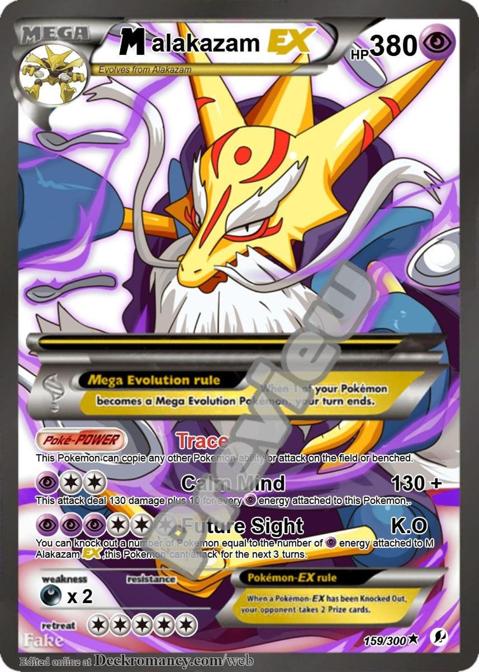 M Alakazam EX Pokemon Card | Etsy