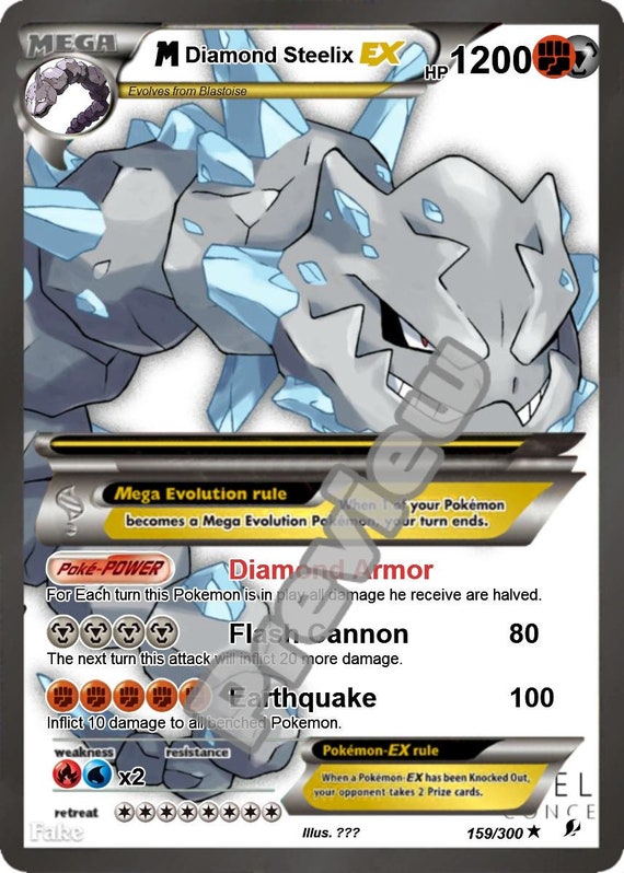 M Diamond Steelix ex pokemon card