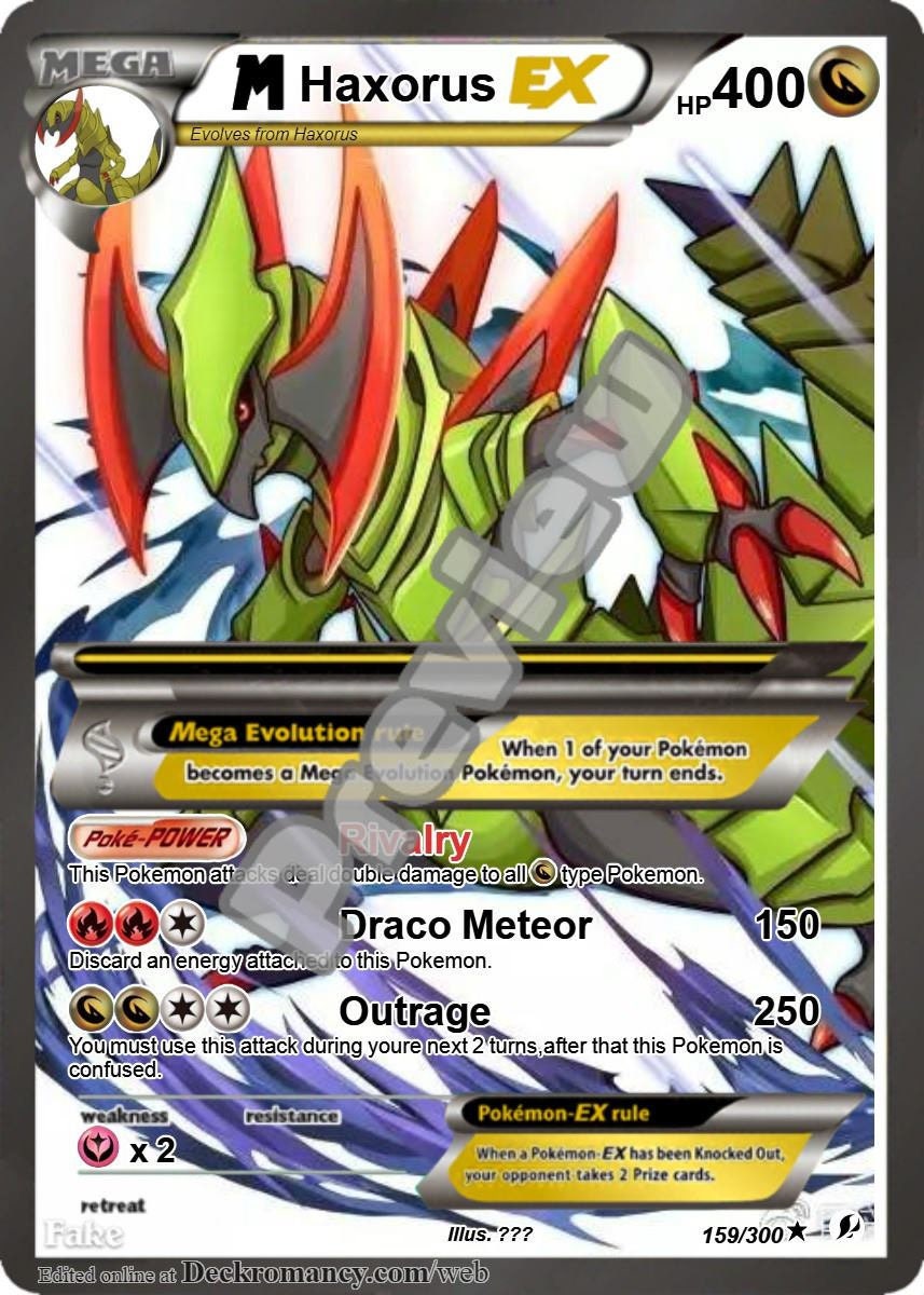 M Haxorus Ex Custom Card - Etsy