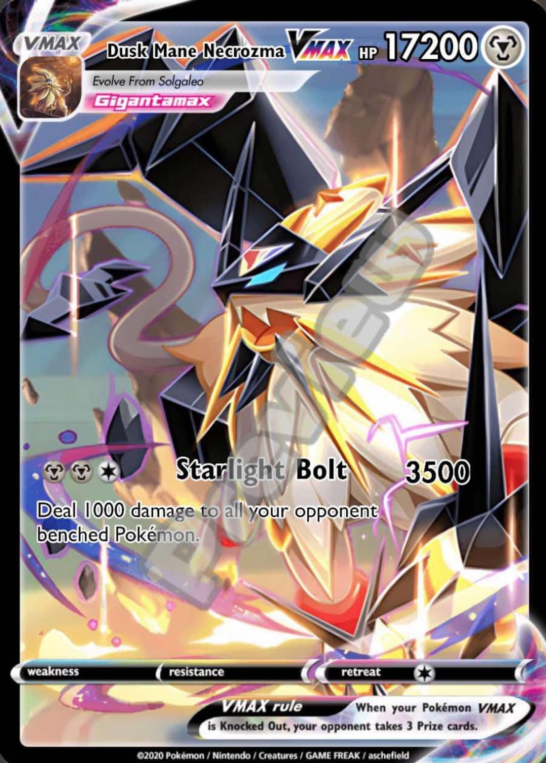 Dusk Mane Necrozma Vmax - Etsy