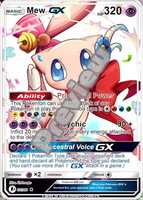 Mew Gx Pokemon Card 