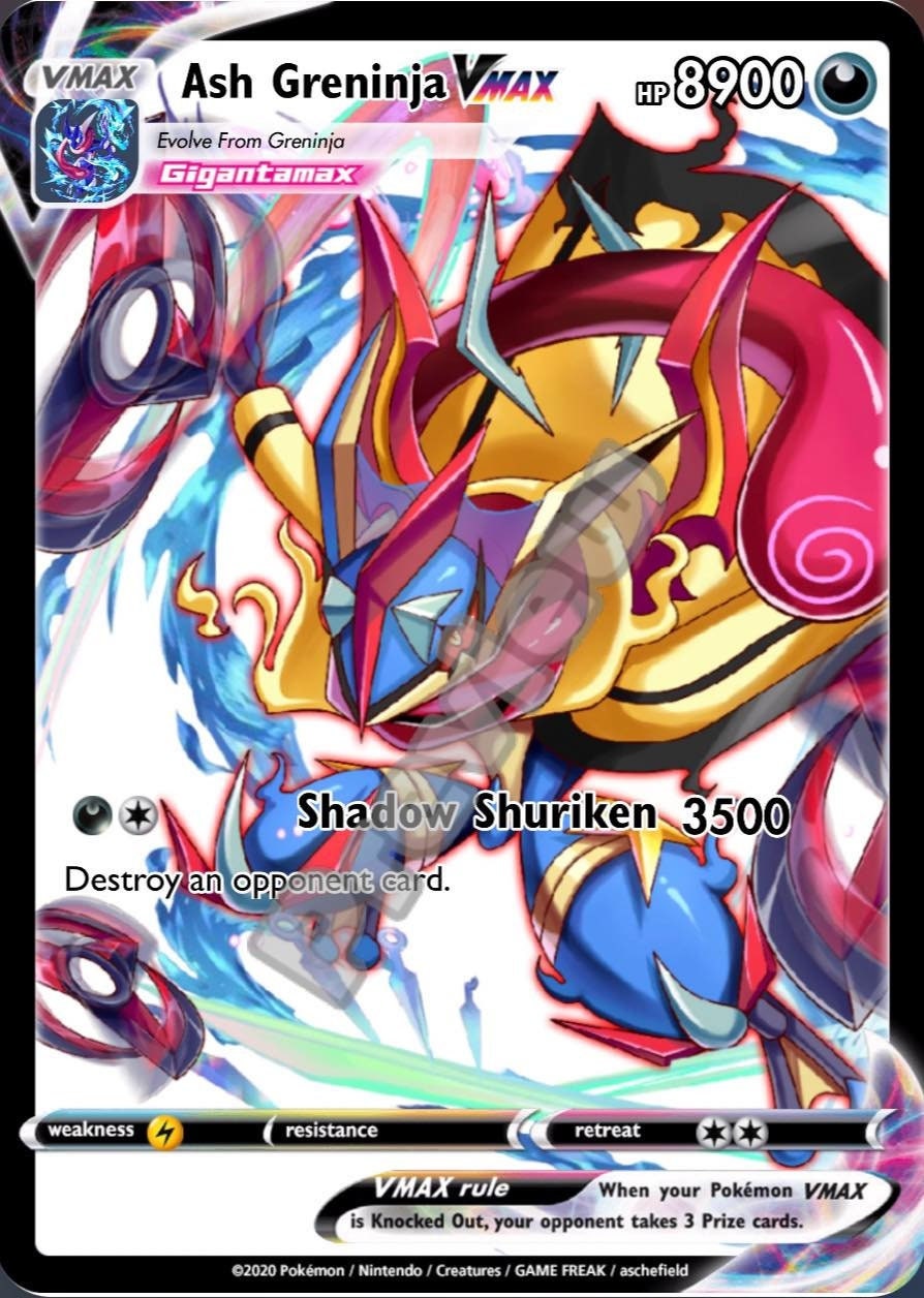 M Ash Greninja Gx Gmax Vmax Gigantamax Ex Pokemon Card | sdr.com.ec