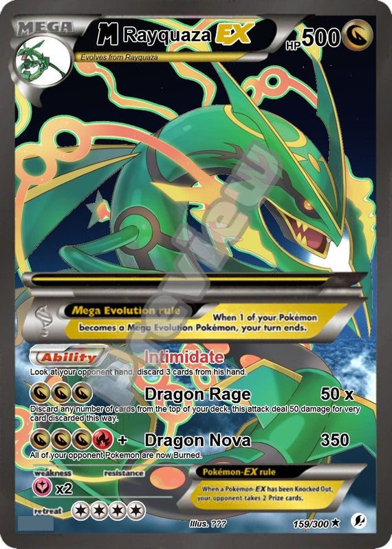 M Rayquaza Ex Pokemon Card | Etsy