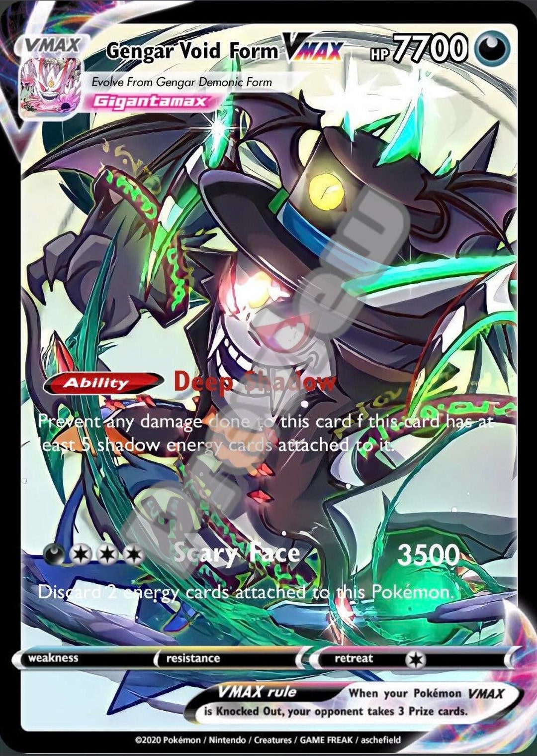 Buy Gengar Void Form VMAX Pokemon Card Online in India - Etsy