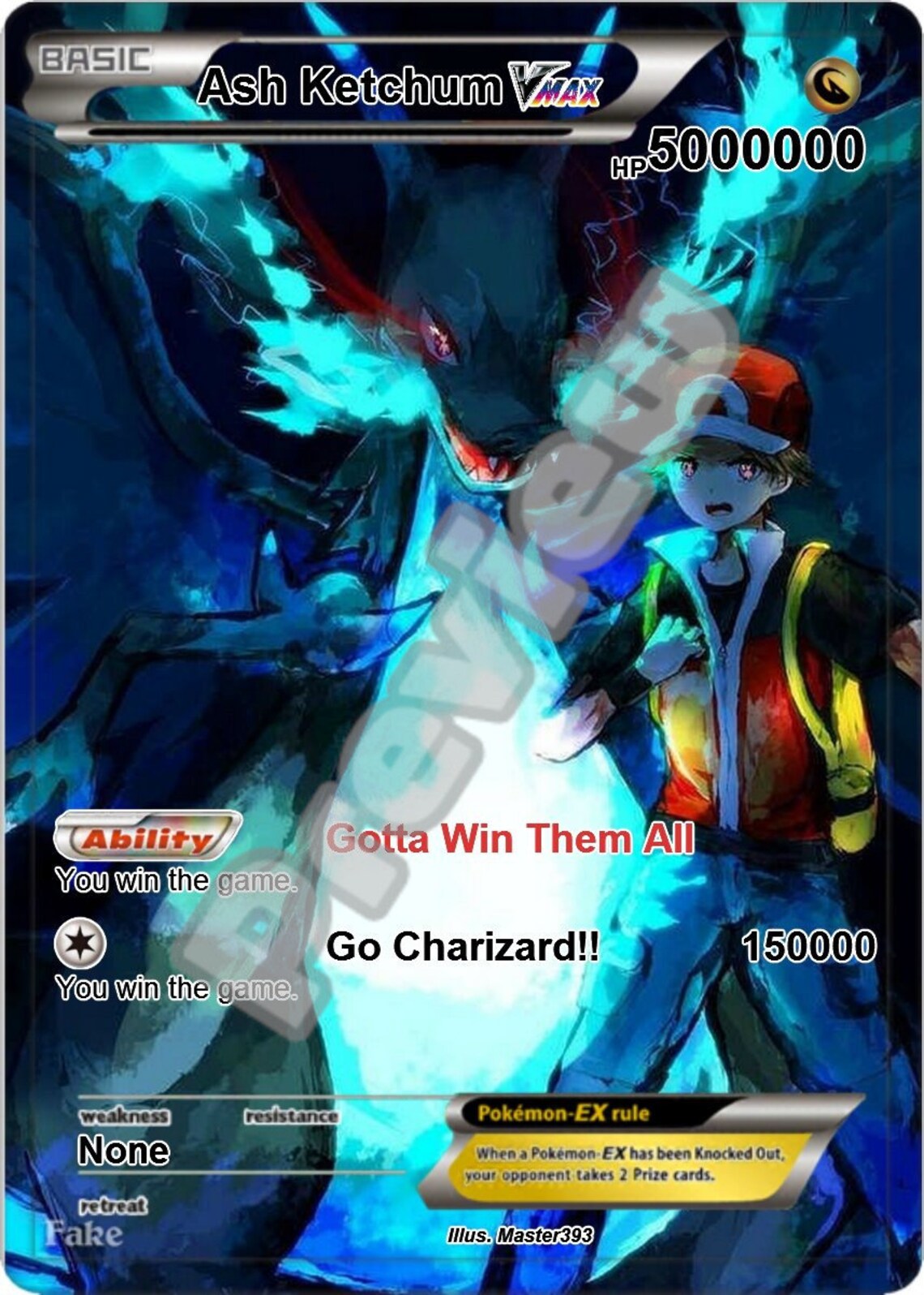 Ash Ketchum VMAX Gx Pokemon Card Etsy