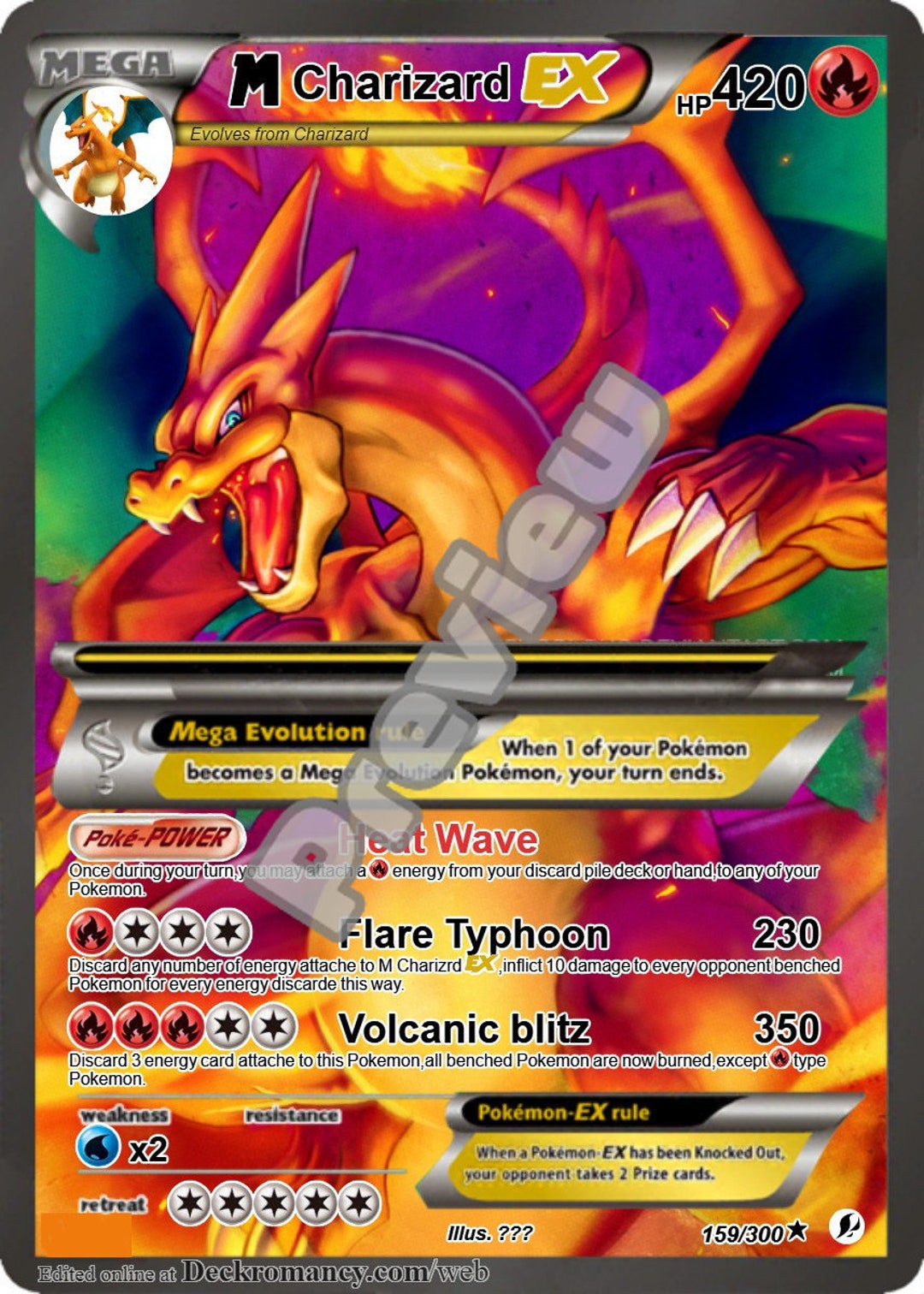 Mega Charizard Pokemon Card