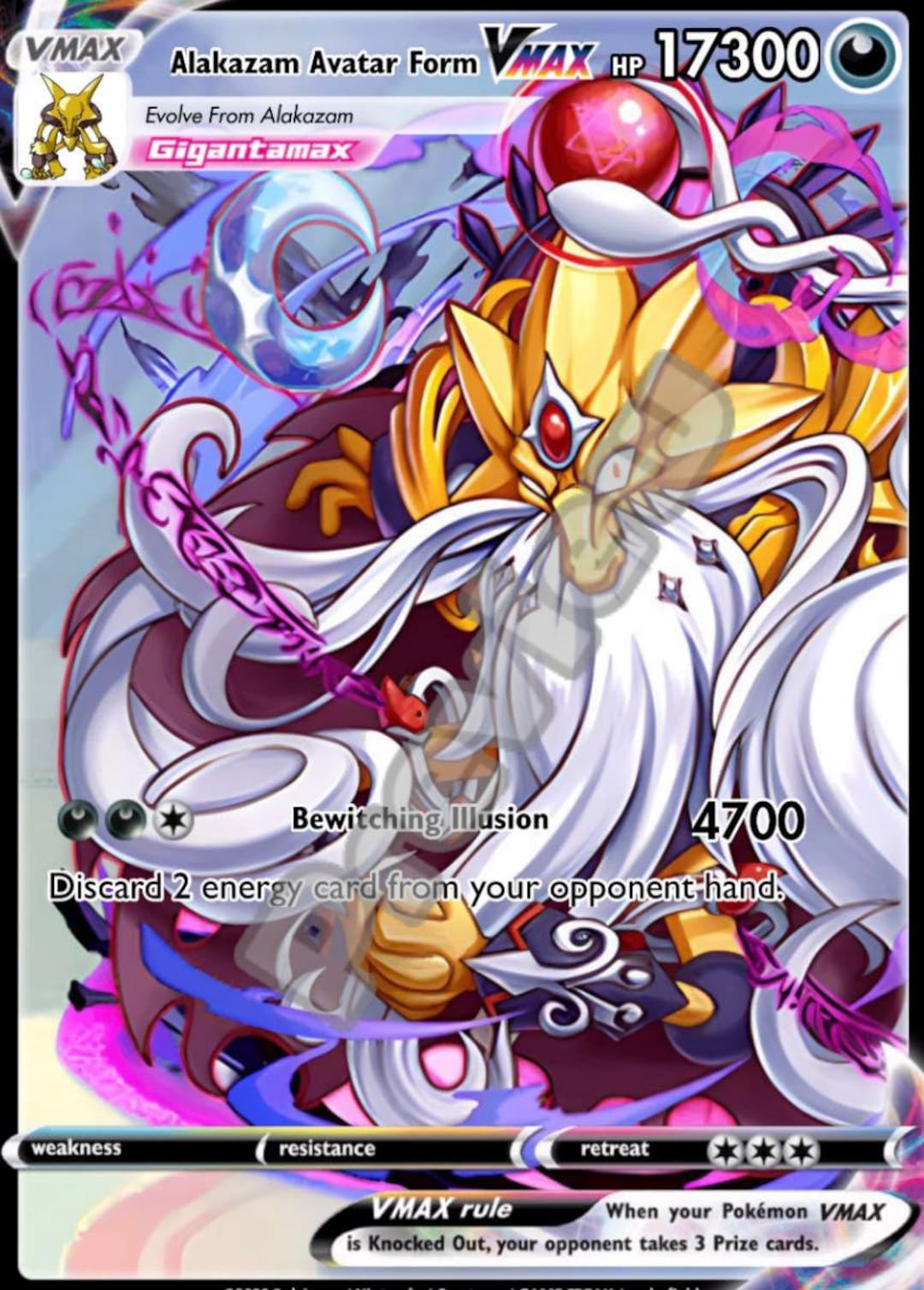 Alakazam Avatar Form VMAX Pokemon Card - Etsy