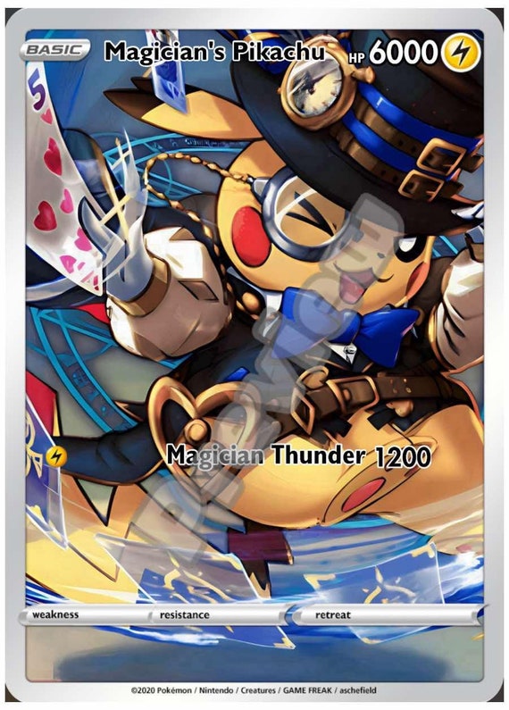 Magician's Pikachu gx gmax vmax gigantamax ex pokemon card