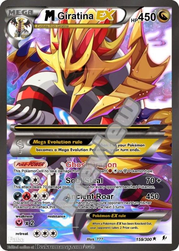 M Giratina Ex pokemon card